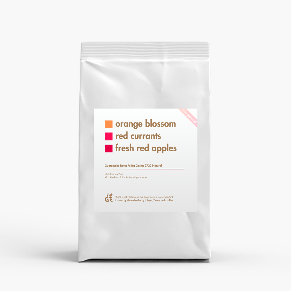Guatemala Santa Felisa Gesha 2722 Natural Asairi Coffee bag
